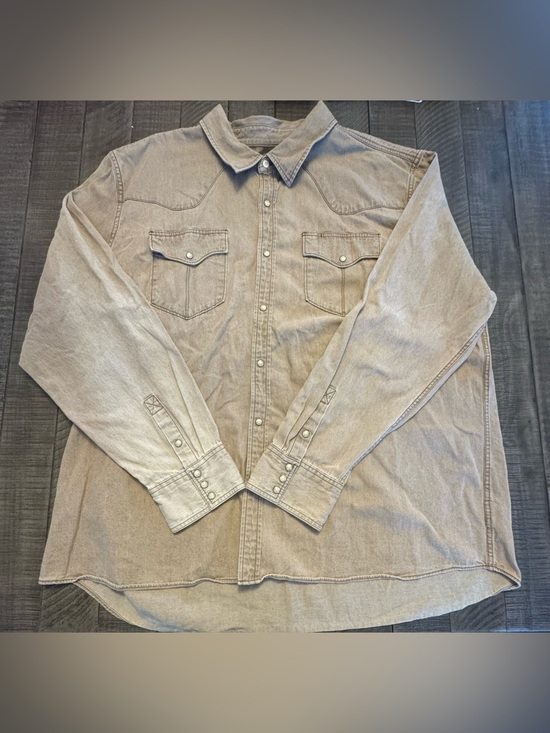 Tecovas Other - Tecovas Men's Casual Button-Down Western Shirt in Light Taupe